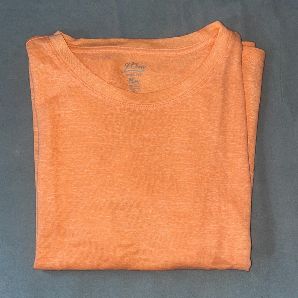 JCrew linen crewneck short sleeve tee NWT